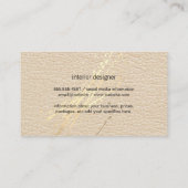 Goldausdrucksstarker Spritzer | Leather Texture Visitenkarte (Rückseite)