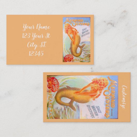 Goldauster-Meerjungfrau Thunder_Cove Visitenkarte (Vorne/Hinten)