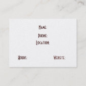 Goldautomobilrad-Visitenkarten Visitenkarte (Rückseite)