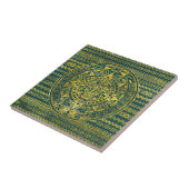 Goldaztekischer Inka-Mayakalender Fliese (Seite)