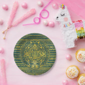 Goldaztekischer Inka-Mayakalender Pappteller (Party)