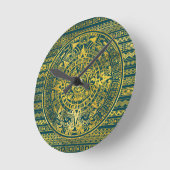 Goldaztekischer Inka-Mayakalender Runde Wanduhr (Winkel)