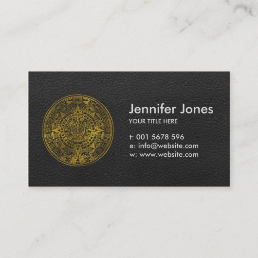 Goldaztekischer Inka-Mayakalender Visitenkarte (Vorderseite)