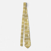 Goldaztekisches peruanisches Stammes- Muster Krawatte (Rückseite)