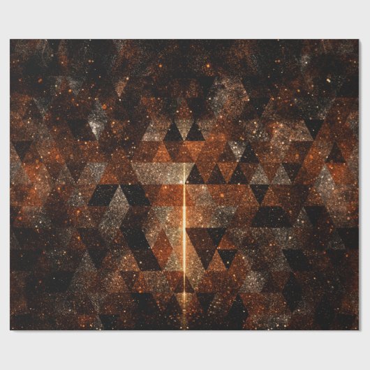 Goldbalken im geometrischen funkelnd Universum Geschenkpapier (Flach)