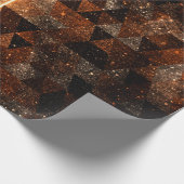 Goldbalken im geometrischen funkelnd Universum Geschenkpapier (Ecke)