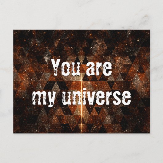 Goldbalken im geometrischen funkelnd Universum Postkarte (Vorderseite)