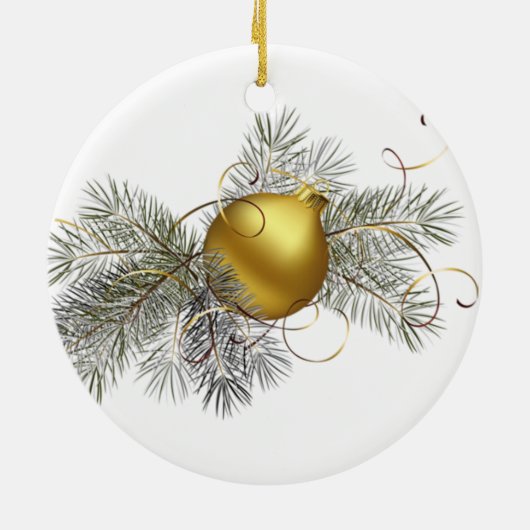 Goldball Keramik Ornament (Hinten)