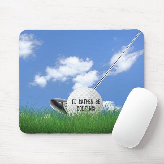 Goldball mit Club of Grass Mousepad (Mit Mouse)