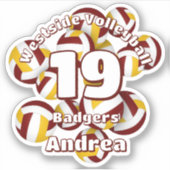 Goldballhaufen mit Teamname Aufkleber (Vorderseite)