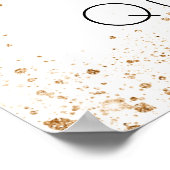 Goldballons aus Quinceanera-Glitzer willkommen Poster (Ecke)