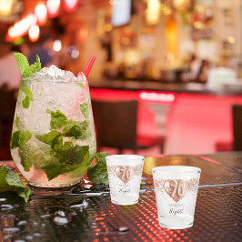 Goldballons der 70. Rose Schnapsglas