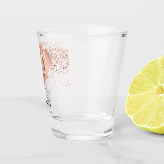 Goldballons der 80. Rose Schnapsglas (Rechts)