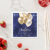 Goldballons der Birthday Marinebahn Glitzer Serviette (Beispiel)