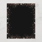 Goldballons der schwarzen Rose zum Geburtstag Flyer (Hinten)