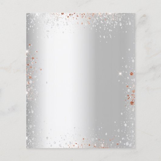 Goldballons der Silberbarren Rose Quinceanera Flyer (Hinten)