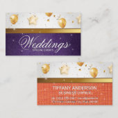 Goldballons | Feiern | Catering Veranstaltungen Visitenkarte (Vorne/Hinten)