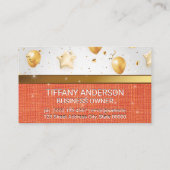 Goldballons | Feiern | Veranstaltungen Visitenkarte (Rückseite)