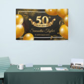 Goldballons Glitzer Glitzern extravagant Banner (Messeveranstaltung)