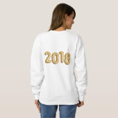 Goldballons glücklich 2018 Personalisiert Sweatshirt (Schwarz voll)
