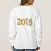 Goldballons glücklich 2018 Personalisiert Sweatshirt (Rückseite)