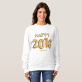 Goldballons glücklich 2018 Personalisiert Sweatshirt (Vorne ganz)