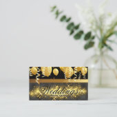 Goldballons | Konfetti | Golden Sparkle Visitenkarte (Stehend Vorderseite)