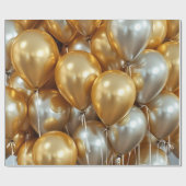 Goldballons, Umhüllungspapier Geschenkpapier (Flach)