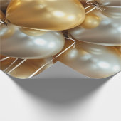 Goldballons, Umhüllungspapier Geschenkpapier (Ecke)