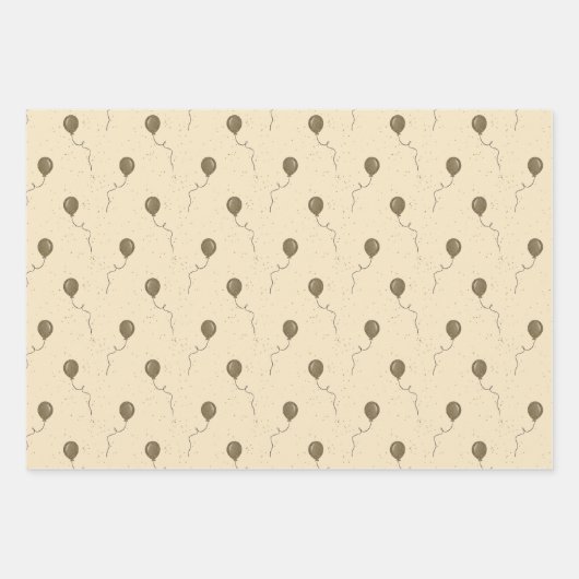 Goldballons und Funkelnd Sky Wedding Geschenkpapier Set (Vorderseite 3)