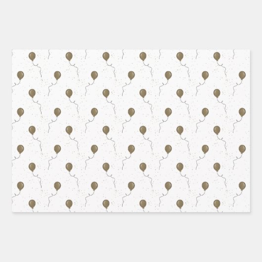 Goldballons und Funkelnd Sky Wedding Geschenkpapier Set (Vorderseite 2)