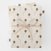 Goldballons und Funkelnd Sky Wedding Geschenkpapier Set (Beispiel)