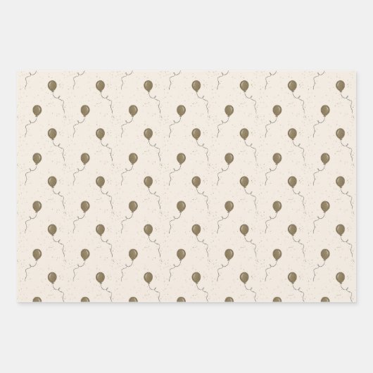 Goldballons und Funkelnd Sky Wedding Geschenkpapier Set (Vorderseite)