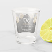 Goldballons zum 50. Jubiläum Schnapsglas (Rückseite)