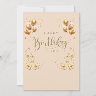 Goldballons zum Geburtstag Einladung