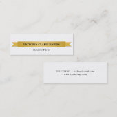 Goldbandfahnenstudenten-Abschluss-Namenskarte Telefonnummerkarte (Vorne/Hinten)