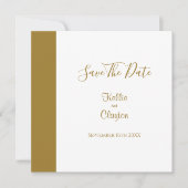Goldbar Minimalist Modern Save The Date (Vorderseite)