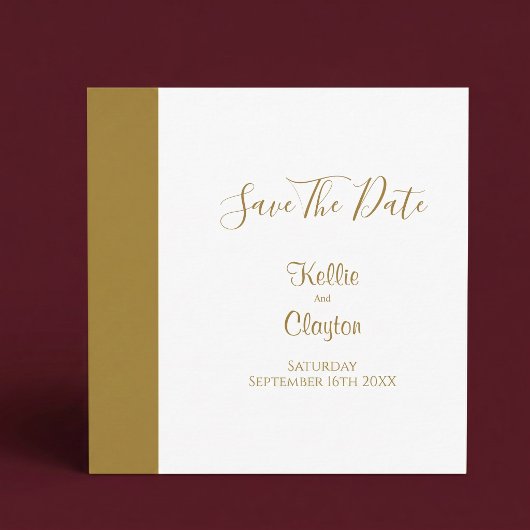 Goldbar Minimalist Modern Save The Date