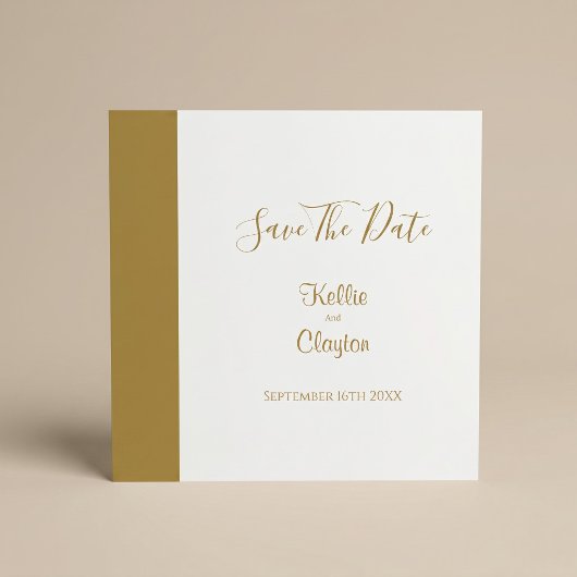 Goldbar Minimalist Modern Save The Date