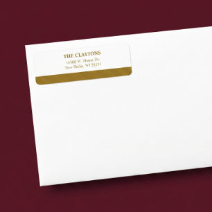 Goldbar Minimalistische Moderne Rücksendeadresse