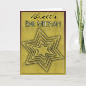 GoldBar Mitzvah/Davidsstern Karte (Vorderseite)
