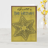GoldBar Mitzvah/Davidsstern Karte (Gelbe Blume)