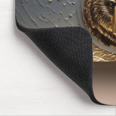 Goldbär-Relief mit Metall-Tropfeffekt 🐻 Mousepad (Ecke)
