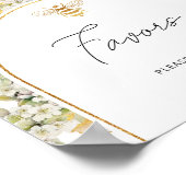 Goldbarbe auf Floralwiese Poster (Ecke)