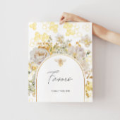 Goldbarbe auf Floralwiese Poster