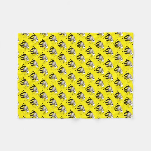 Goldbarbe-Honig-Hummel-HummelPrintwerbung Fleecedecke (Vorderseite (Horizontal))