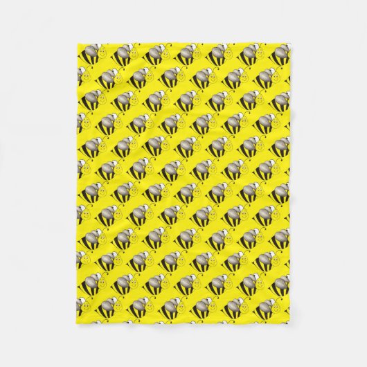 Goldbarbe-Honig-Hummel-HummelPrintwerbung Fleecedecke (Vorderseite)