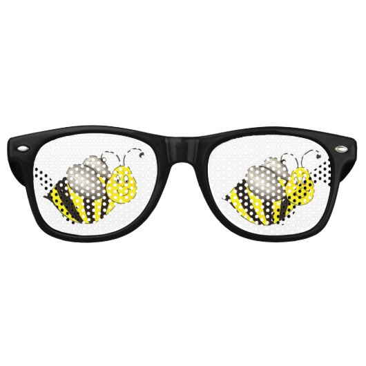 Goldbarbe-Hummel Honey Bees Insect Buzz Partybrille (Vorderseite)