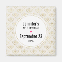 Goldbarbe mit einem Kronmuster Save the Date