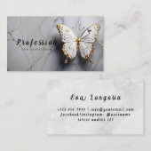 Goldbarmherziger weißer Marmor Visitenkarte (Vorne/Hinten)